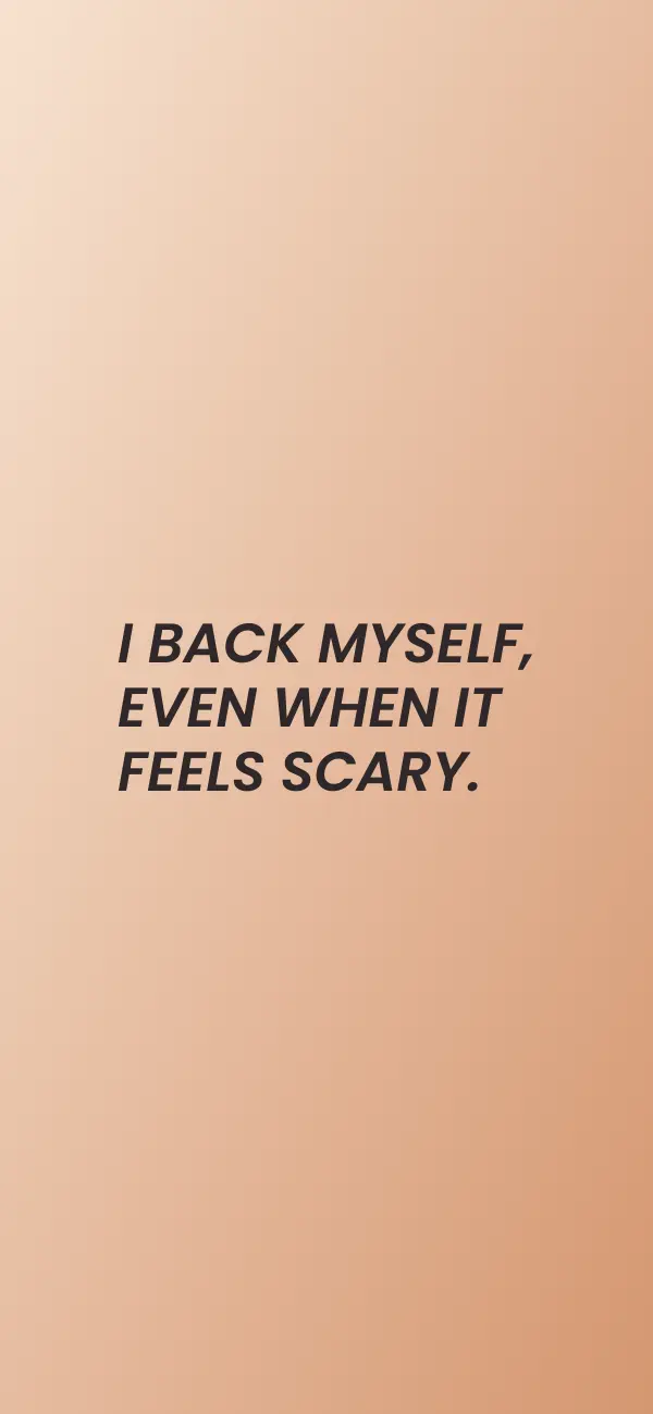 Confidence affirmation wallpaper for iPhone and Android, preview 1 of 3
